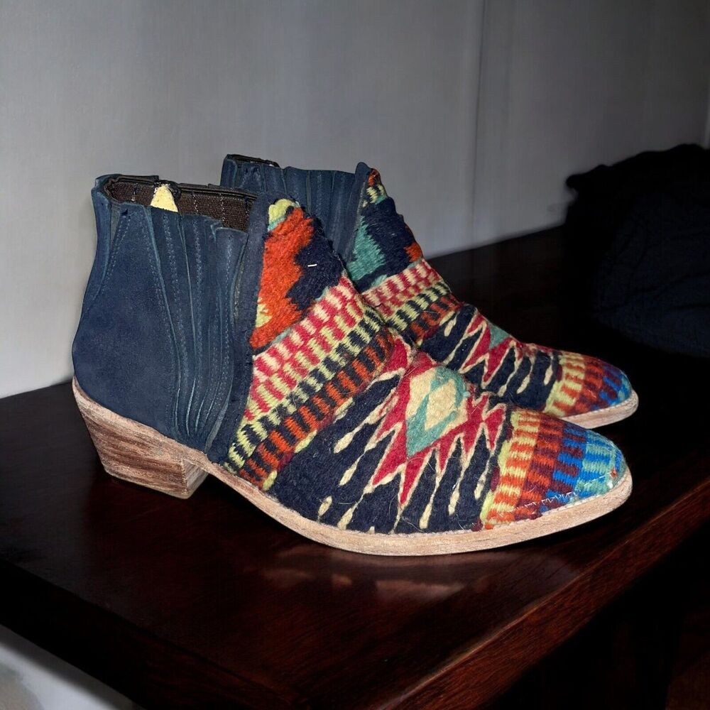 Free People Multicolor Patterned Ankle Boots - image 1